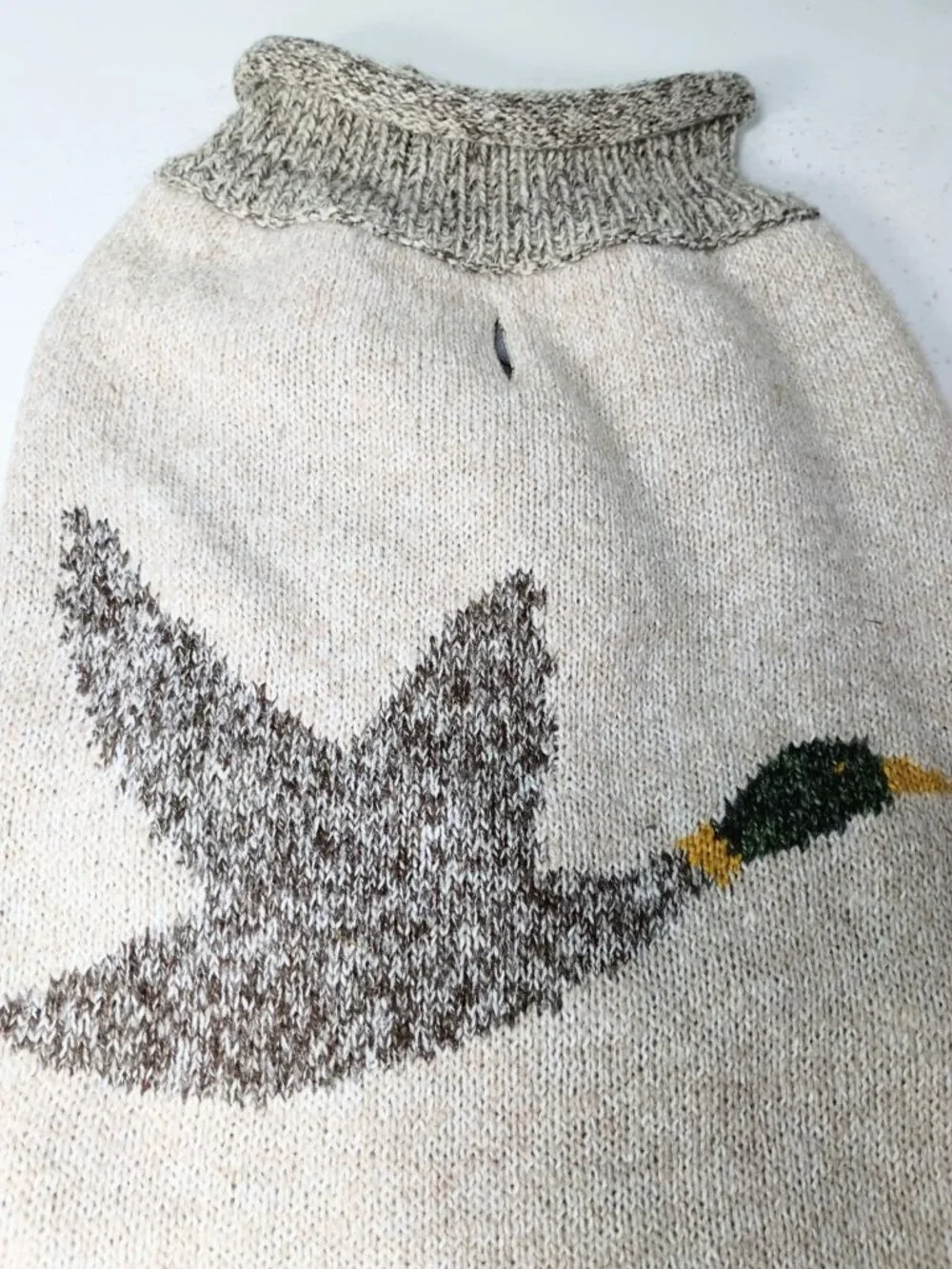 Eddie Bauer Mallard Duck Dog Sweater M Hunting Winter